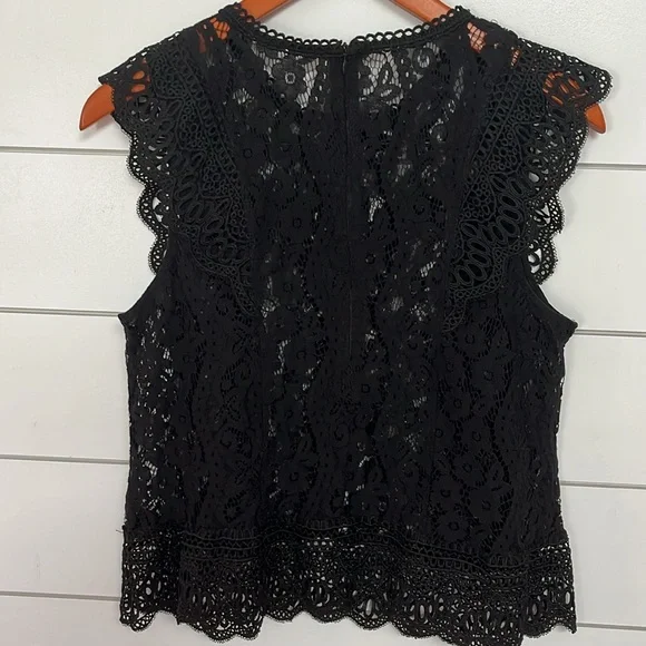 Vintage black lace top - Picture 5 of 7